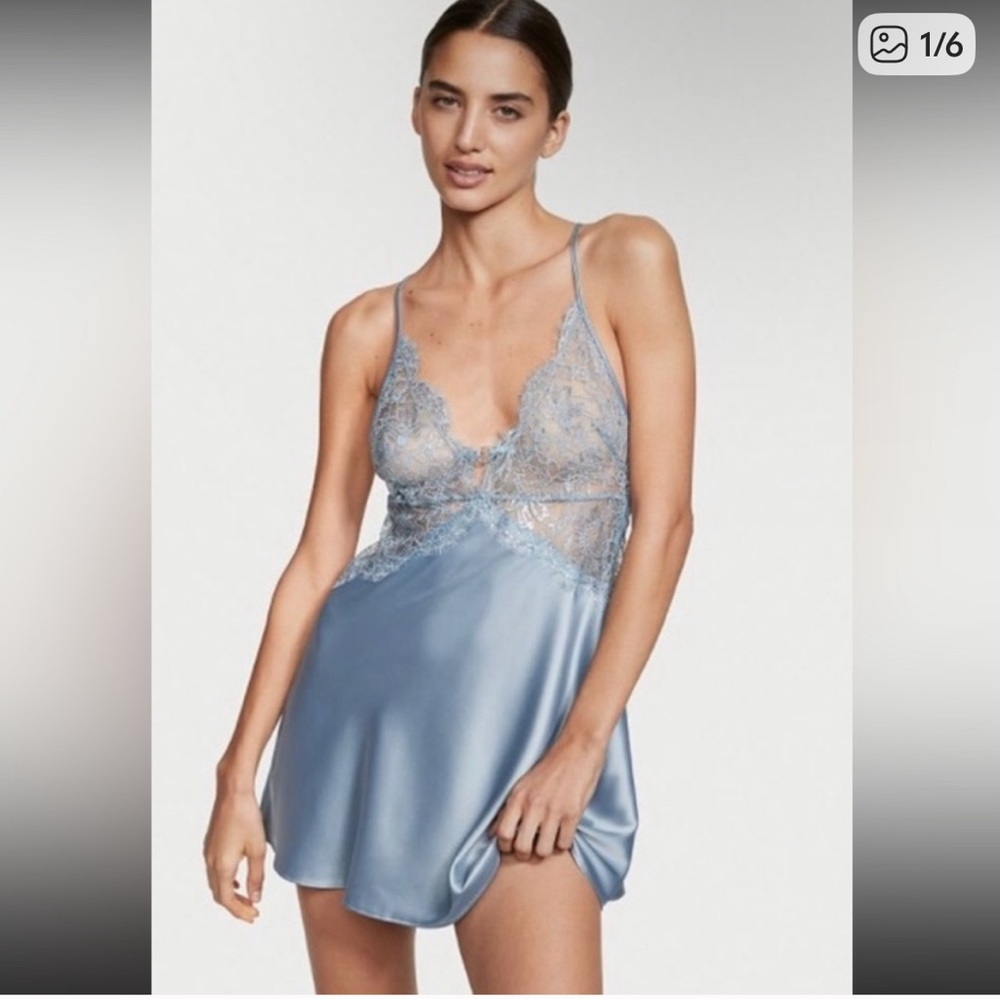 Victoria’s Secret Blue Lace Slip Dress